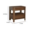 Rie Nightstand w 2 Drawers and Lower Shelf, Walnut Brown Poplar Wood