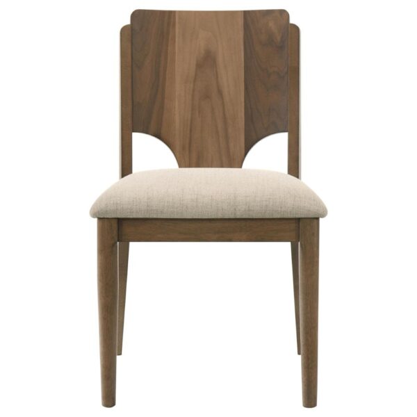 1502202669921b6ae6502.jpeg Billie Dining Chair Set of 2, Beige Fabric Seat, Brown Hardwood Frame