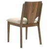1502202669921b6d7ae45.jpeg Billie Dining Chair Set of 2, Beige Fabric Seat, Brown Hardwood Frame