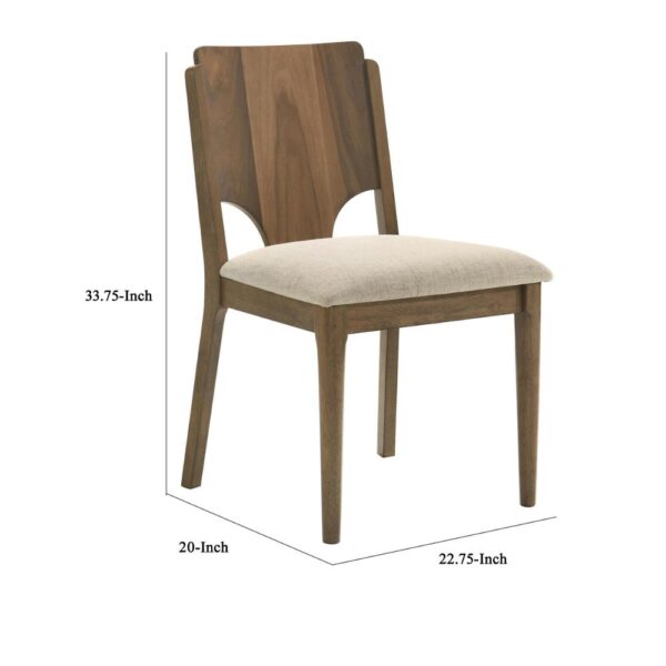 1502202669921b72437b5.jpeg Billie Dining Chair Set of 2, Beige Fabric Seat, Brown Hardwood Frame