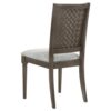 Nolan Dining Chair Set of 2, Gray Fabric, Dark Brown Hardwood Frame