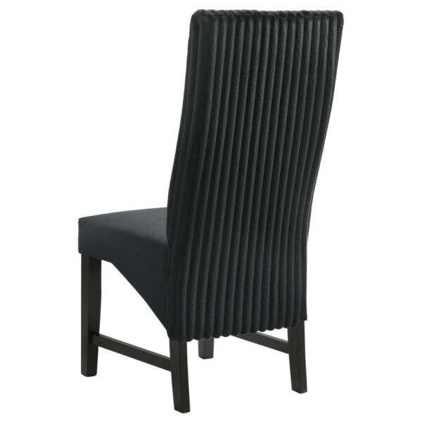 Ranna Dining Chair Set of 2, Black Velvet Foam Cushions, Hardwood