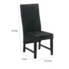 Ranna Dining Chair Set of 2, Black Velvet Foam Cushions, Hardwood