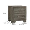 1502202669921cd6acc81.jpeg Reay Nightstand, Brown Oak Finish, 2 Drawers Silver Metal Bar Handles