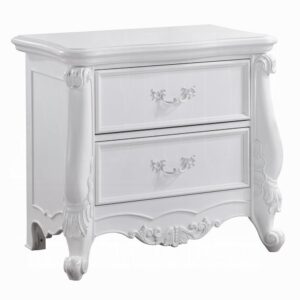 1502202669921cf4f1bc1.jpeg Maver Nightstand with 2 Drawers Scrolled Details, 32 Inch White Wood