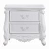 1502202669921cf7692ae.jpeg Maver Nightstand with 2 Drawers Scrolled Details, 32 Inch White Wood
