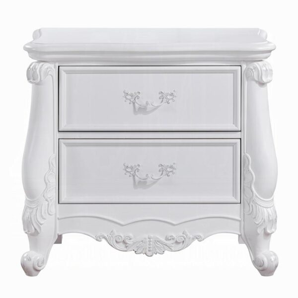 1502202669921cf7692ae.jpeg Maver Nightstand with 2 Drawers Scrolled Details, 32 Inch White Wood
