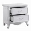 1502202669921cf9cb1a8.jpeg Maver Nightstand with 2 Drawers Scrolled Details, 32 Inch White Wood