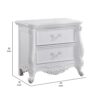 1502202669921cff1f301.jpeg Maver Nightstand with 2 Drawers Scrolled Details, 32 Inch White Wood