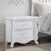 1502202669921d0152a52.jpeg Maver Nightstand with 2 Drawers Scrolled Details, 32 Inch White Wood