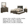1502202669921d11a9007.jpeg Meli 4pc Full Size Bedroom Set, Upholstered, Dresser, Gray Solid Wood