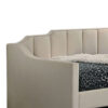 Oren Twin Daybed with Staircase Headboard, Beige Channel Tufted Fabric