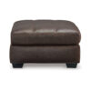 1502202669921da909991.jpeg Barl Oversized Ottoman, Plush Dark Brown Faux Leather Cushion, 36 Inch