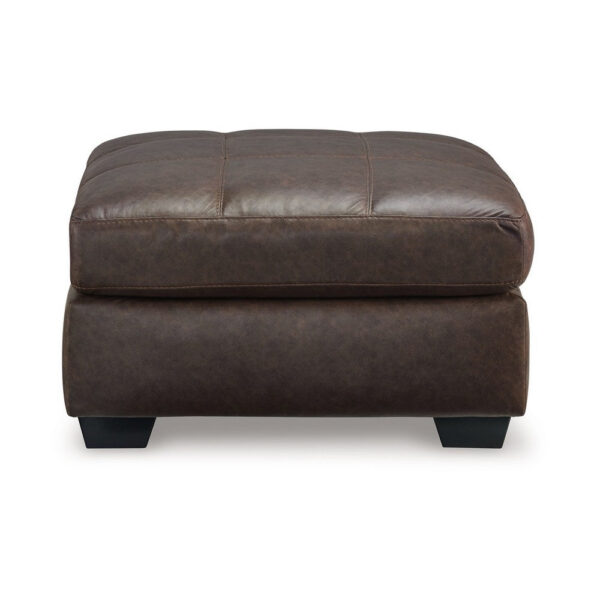 1502202669921da909991.jpeg Barl Oversized Ottoman, Plush Dark Brown Faux Leather Cushion, 36 Inch