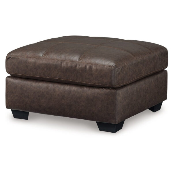 1502202669921dae3dc4d.jpeg Barl Oversized Ottoman, Plush Dark Brown Faux Leather Cushion, 36 Inch