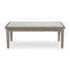 Inaya Outdoor Coffee Table, Brown, Beige Sintered Stone Top, 49 Inch