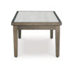 Inaya Outdoor Coffee Table, Brown, Beige Sintered Stone Top, 49 Inch
