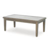 Inaya Outdoor Coffee Table, Brown, Beige Sintered Stone Top, 49 Inch