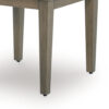 Inaya Outdoor Square End Table, Beige Sintered Stone, 24 Inch Brown