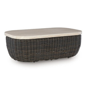 1502202669921e6d83ad8.jpeg Kimo Outdoor Cocktail Coffee Table, Brown Wicker Details, 50 Inch