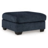 1502202669921e9684b8b.jpeg Avie Oversized Ottoman, Faux Wood Details, Navy Blue Polyester 38 Inch