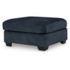1502202669921e9b3cdef.jpeg Avie Oversized Ottoman, Faux Wood Details, Navy Blue Polyester 38 Inch