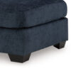 1502202669921e9dcdd0a.jpeg Avie Oversized Ottoman, Faux Wood Details, Navy Blue Polyester 38 Inch