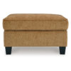1502202669921ed99f177.jpeg Erin Ottoman with Corner Block Frame, 33 Inch Light Brown Polyester
