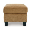 1502202669921edcd4b17.jpeg Erin Ottoman with Corner Block Frame, 33 Inch Light Brown Polyester