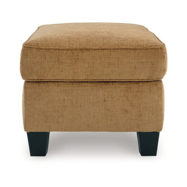 1502202669921edcd4b17.jpeg Erin Ottoman with Corner Block Frame, 33 Inch Light Brown Polyester