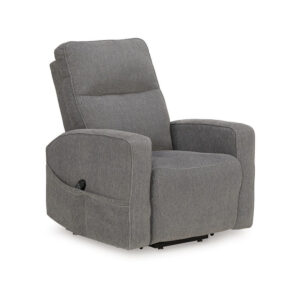 Lawson Power Lift Recliner Chair, Gray Polyester, Soft Foam Cushioned