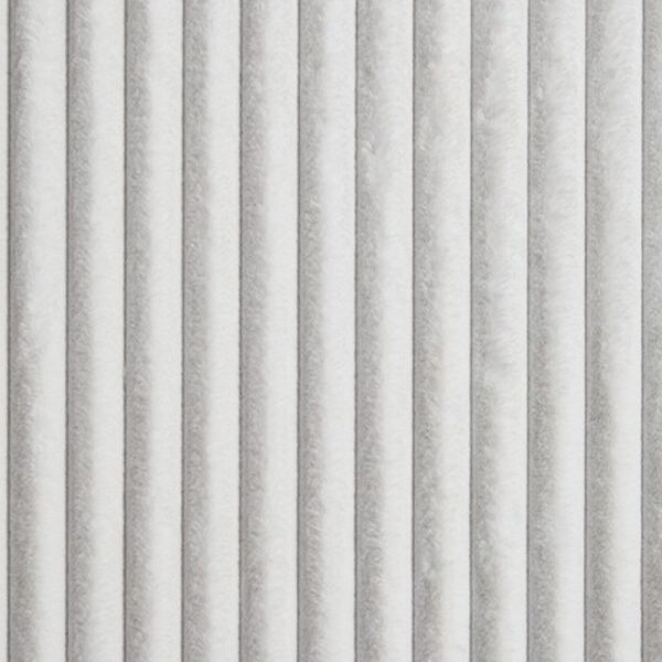 Visha Throw Blanket, Jacquard Faux Fur Stripes, Modern White Polyester