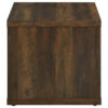 Rizz Side End Table, Square Cube Design Open Shelf, 23 Inch Dark Brown