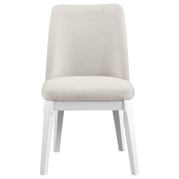 Risa Dining Side Chair Set of 2, Tall Back and Splayed Legs, Beige