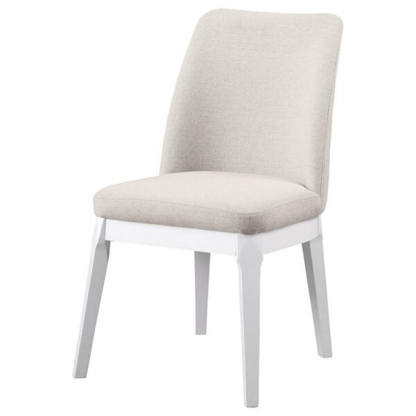 Risa Dining Side Chair Set of 2, Tall Back and Splayed Legs, Beige