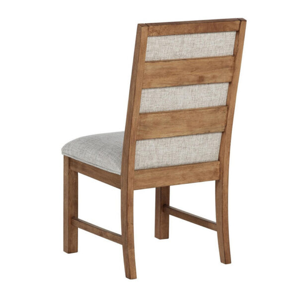 150220266992207b36429.jpeg Rune Dining Side Chair Set of 2, Brown Asian Hardwood, Beige Fabric