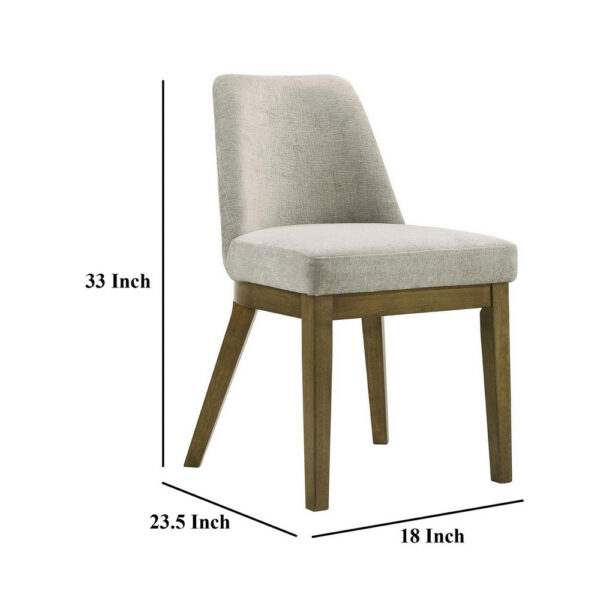 1502202669922092e95e8.jpeg Givy Dining Armless Chair Set of 2, Tapered Legs, Oak Brown Wood, Tan