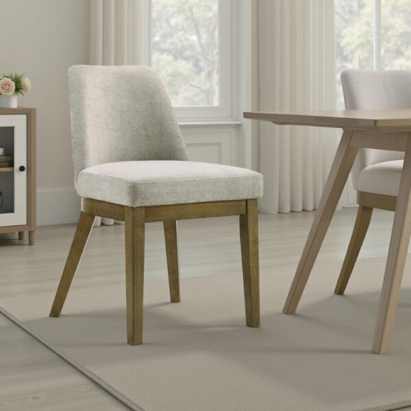 150220266992209599553.jpeg Givy Dining Armless Chair Set of 2, Tapered Legs, Oak Brown Wood, Tan