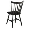 Halie Dining Side Chair Set of 2, Spindle Back, Black Asian Hardwood