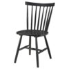 Halie Dining Side Chair Set of 2, Spindle Back, Black Asian Hardwood