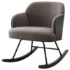 150220266992210af0122.jpeg Perry Accent Rocking Chair, Modern Walnut Brown Bentwood, Gray Boucle