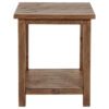 150220266992211eef009.jpeg Ayne Side End Table, 1 Shelf, Distressed Brown Wood, Square 20 Inch