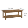 150220266992213e072b4.jpeg Ayne Coffee Table, 1 Shelf, Distressed Brown Wood Frame, 47 Inch