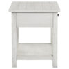 150220266992215d008a7.jpeg Ayne Side End Table, 1 Drawer, Distressed White Wood, Square 20 Inch