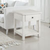 15022026699221633da94.jpeg Ayne Side End Table, 1 Drawer, Distressed White Wood, Square 20 Inch