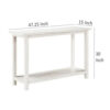 1502202669922171c72b3.jpeg Ayne Console Table, 1 Bottom Shelf, Distressed White Wood, 47 Inch