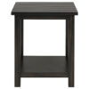 150220266992217fc60de.jpeg Ayne Side End Table, 1 Bottom Shelf, Black Wood Frame, Square 20 Inch
