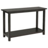 15022026699221ab9c768.jpeg Ayne Console Table, 1 Bottom Shelf, Classic Black Wood Frame, 47 Inch