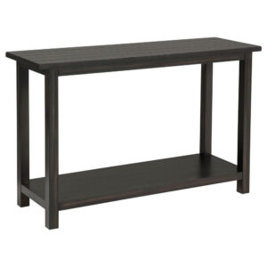 Ayne Console Table, 1 Bottom Shelf, Classic Black Wood Frame, 47 Inch
