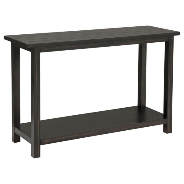15022026699221ab9c768.jpeg Ayne Console Table, 1 Bottom Shelf, Classic Black Wood Frame, 47 Inch